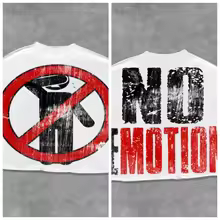 Mixed Emotional Brand Hip-hop White Shirt