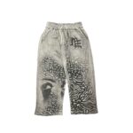 Mixed Emotional Brand Striped Grey Sweatpants