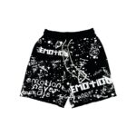 Mixed Emotional Brand Graffiti Black Shorts