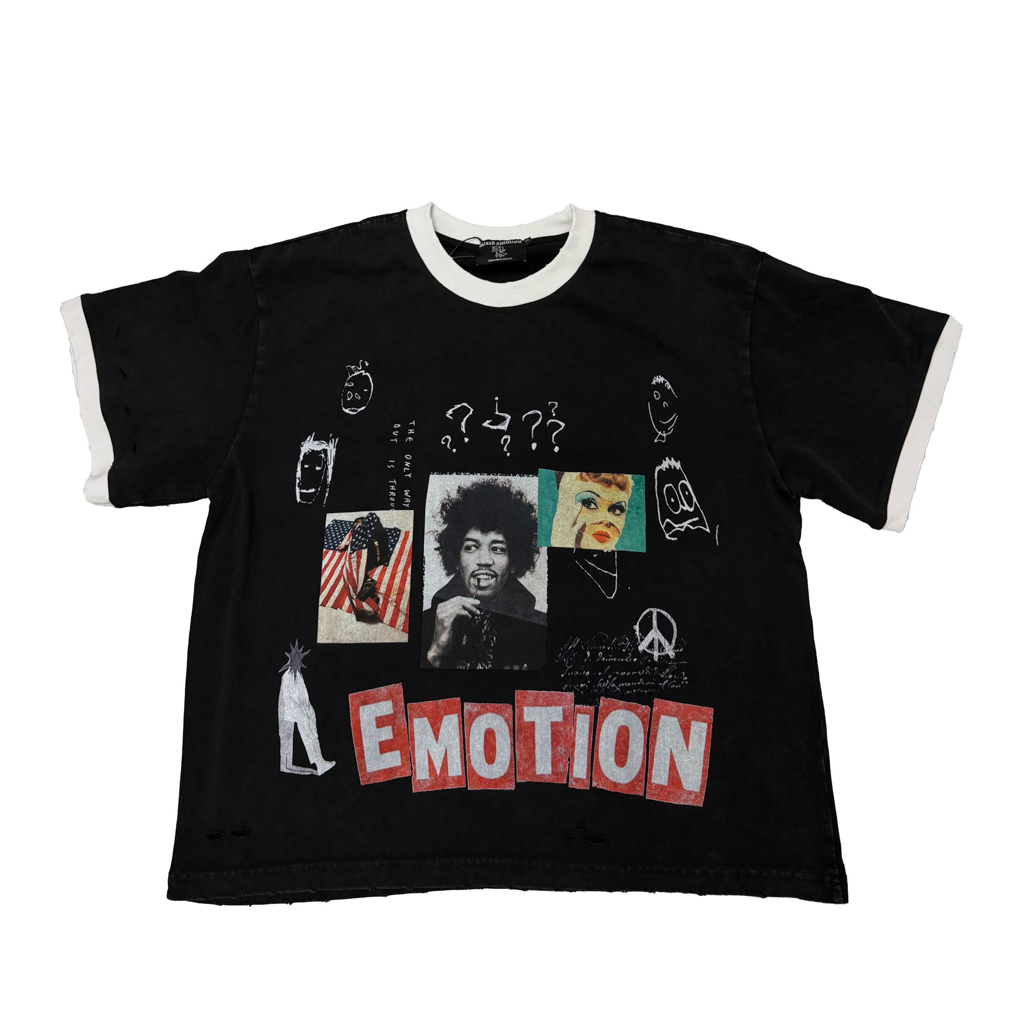 Mixed Emotional Brand Static Black Tee