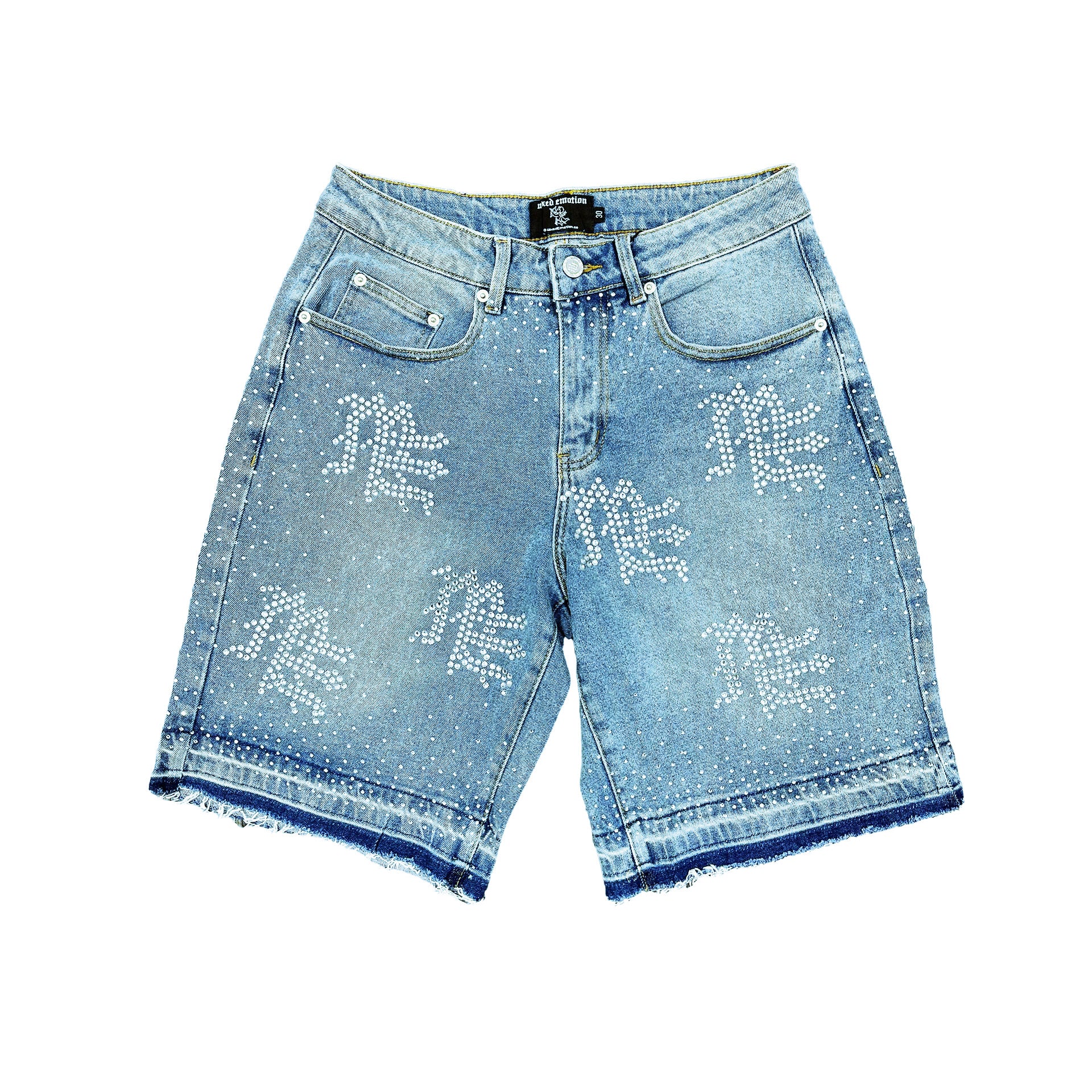 Mixed Emotional Brand Blue Denim Shorts