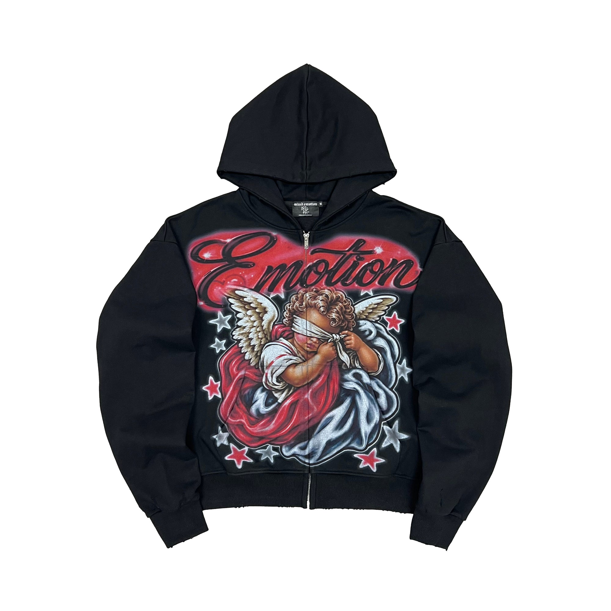 Mixed Emotional Brand Black Unveiled Hoodie