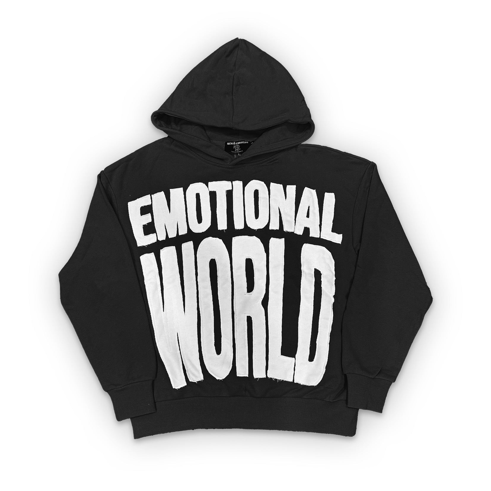 Black-Emotional-Hoodie Mixed Emotional Brand World Black Hoodie