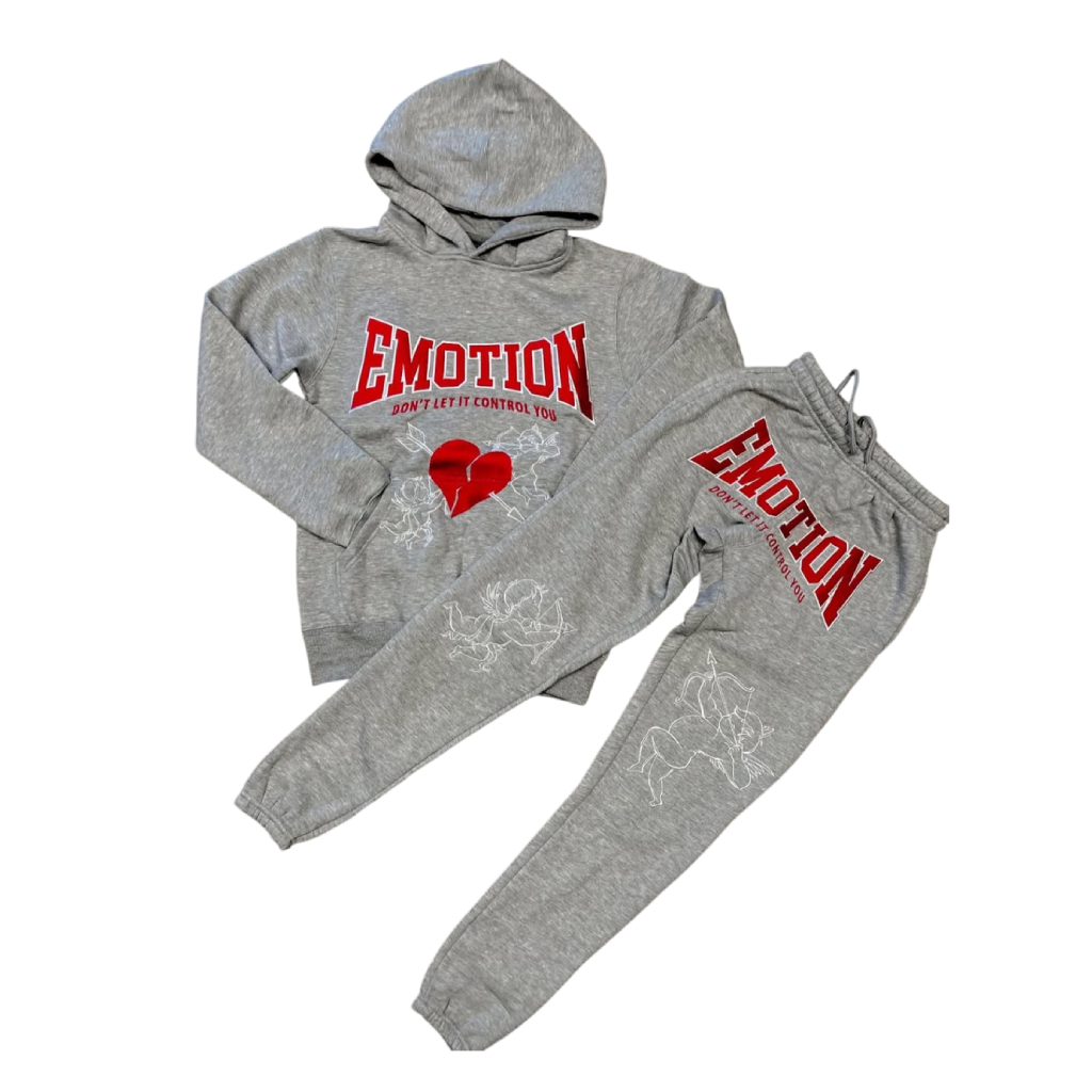 Mixed Emotional Brand Grey Cupid Tracksuit