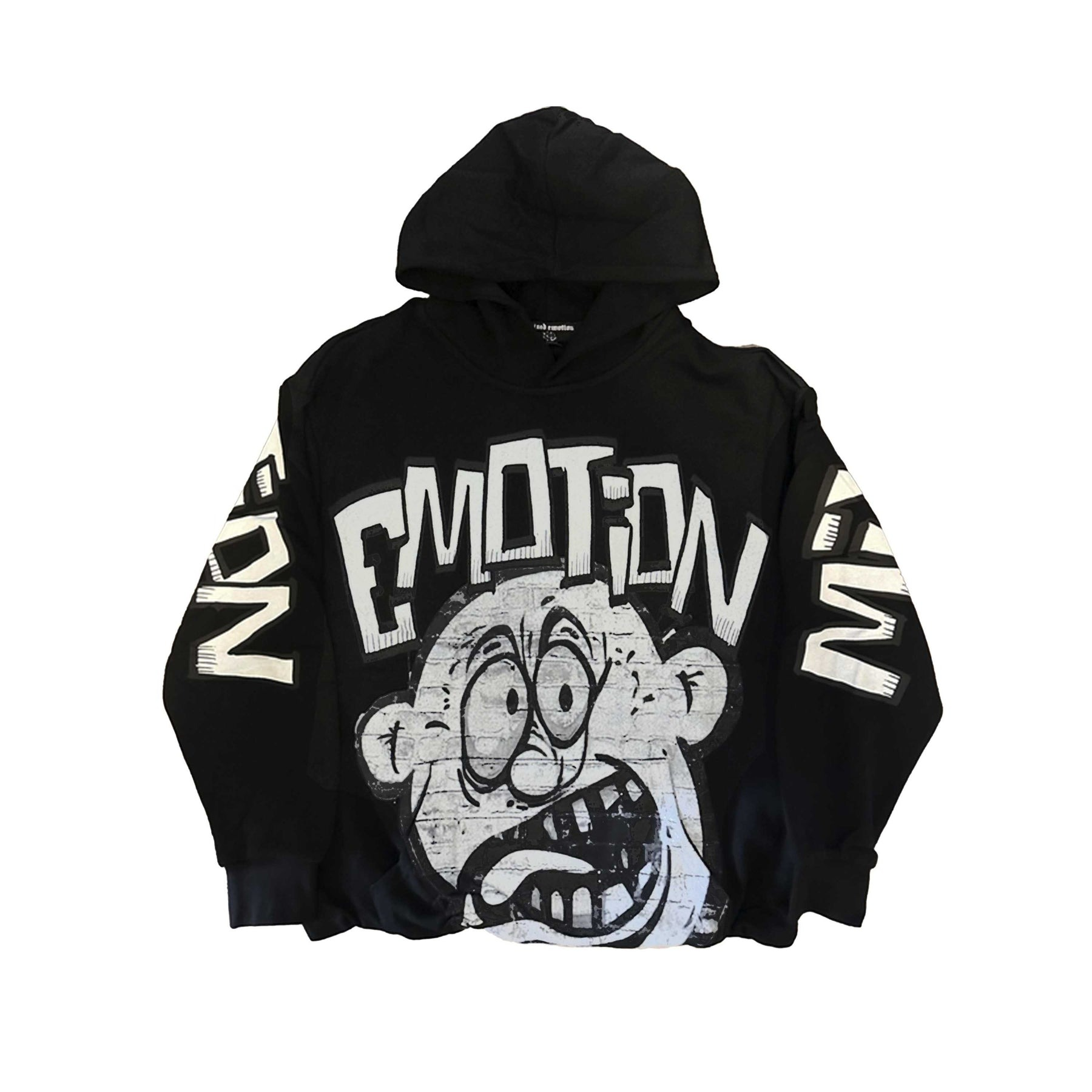 Mixed-Emotion-Black-Monster-Cropped-Hoodie Mixed Emotional Brand Monster Cropped Hoodie