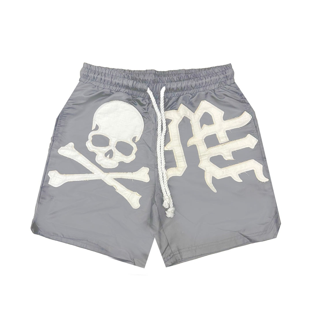 Mixed Emotional Brand Grey Skull Shorts