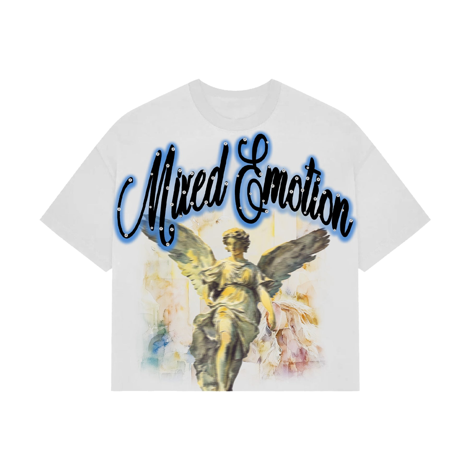 blue-mixed-emotion-shirt Mixed Emotional Brand White-Blue Shirt