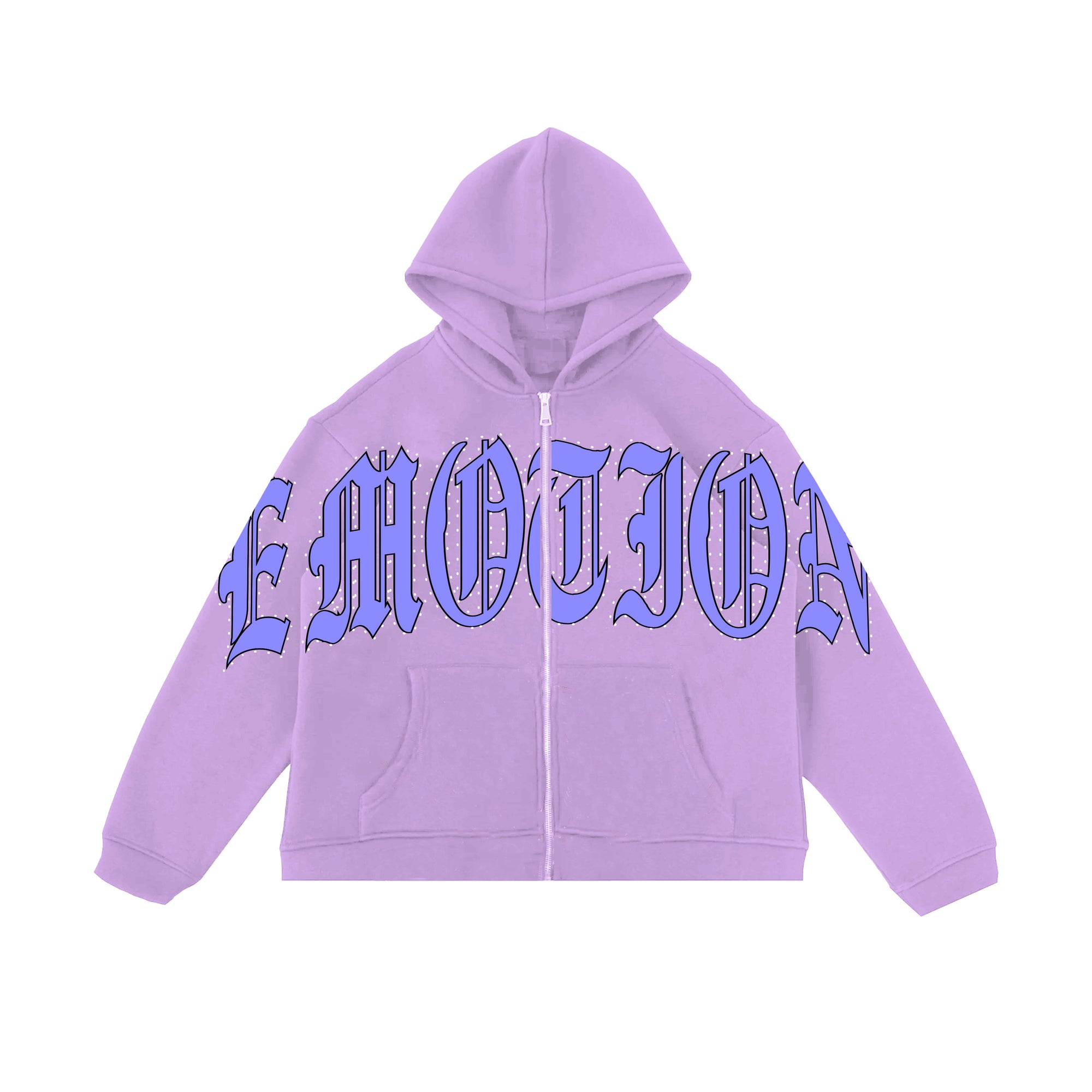 Mixed Emotional Logo Signature Purple Hoodie
