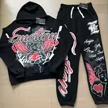 Mixed Emotion Brand Graffiti Black Tracksuit