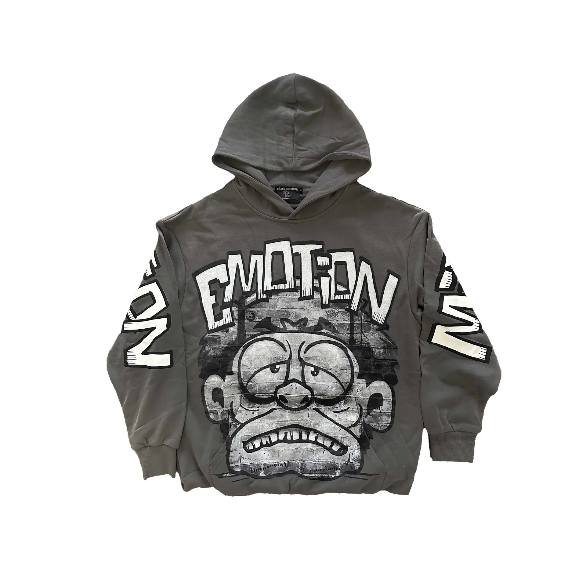 Mixed Emotional Brand Monster Grey Hoodie