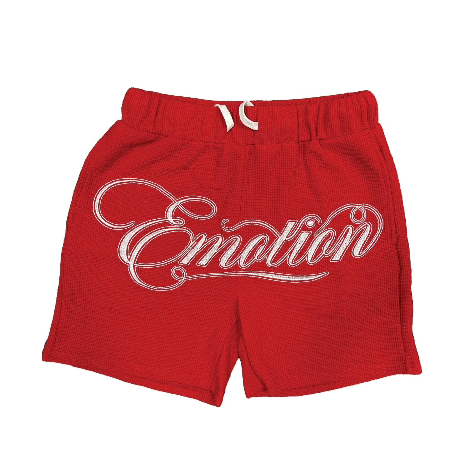 Mixed Emotional Brand Signature Red Shorts