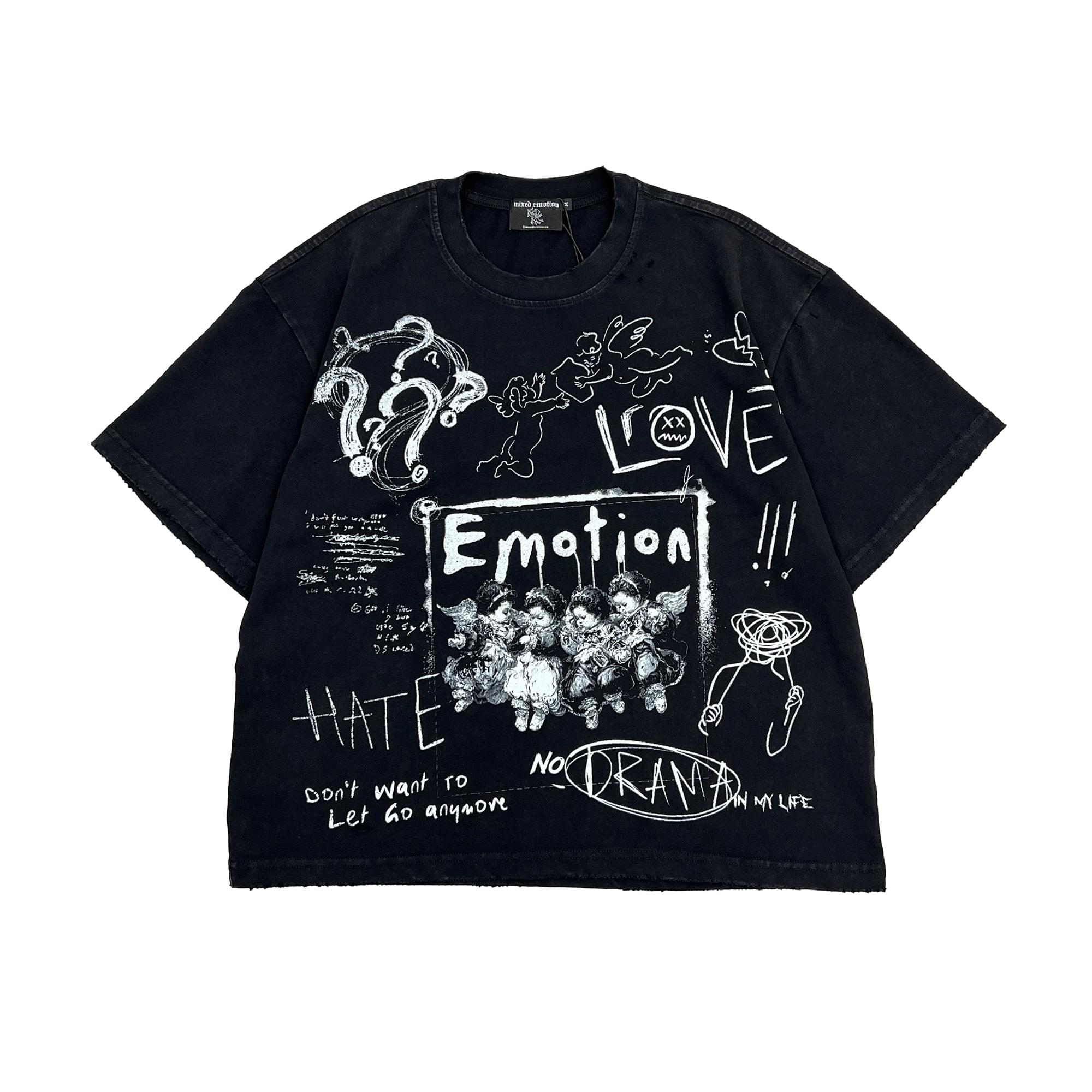 IMG-8742 Mixed Emotional Brand Chaos Black Shirt