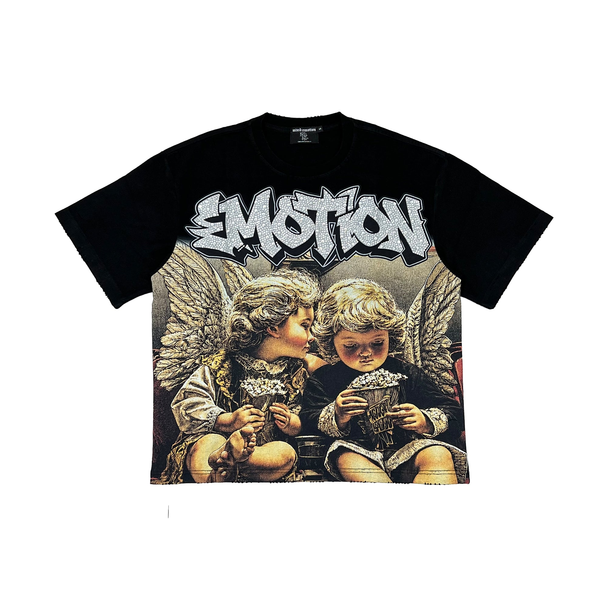 501492F0-28BB-4BF2-9AC3-445BE95A9DAD Mixed Emotional Brand Black Whispers Tee