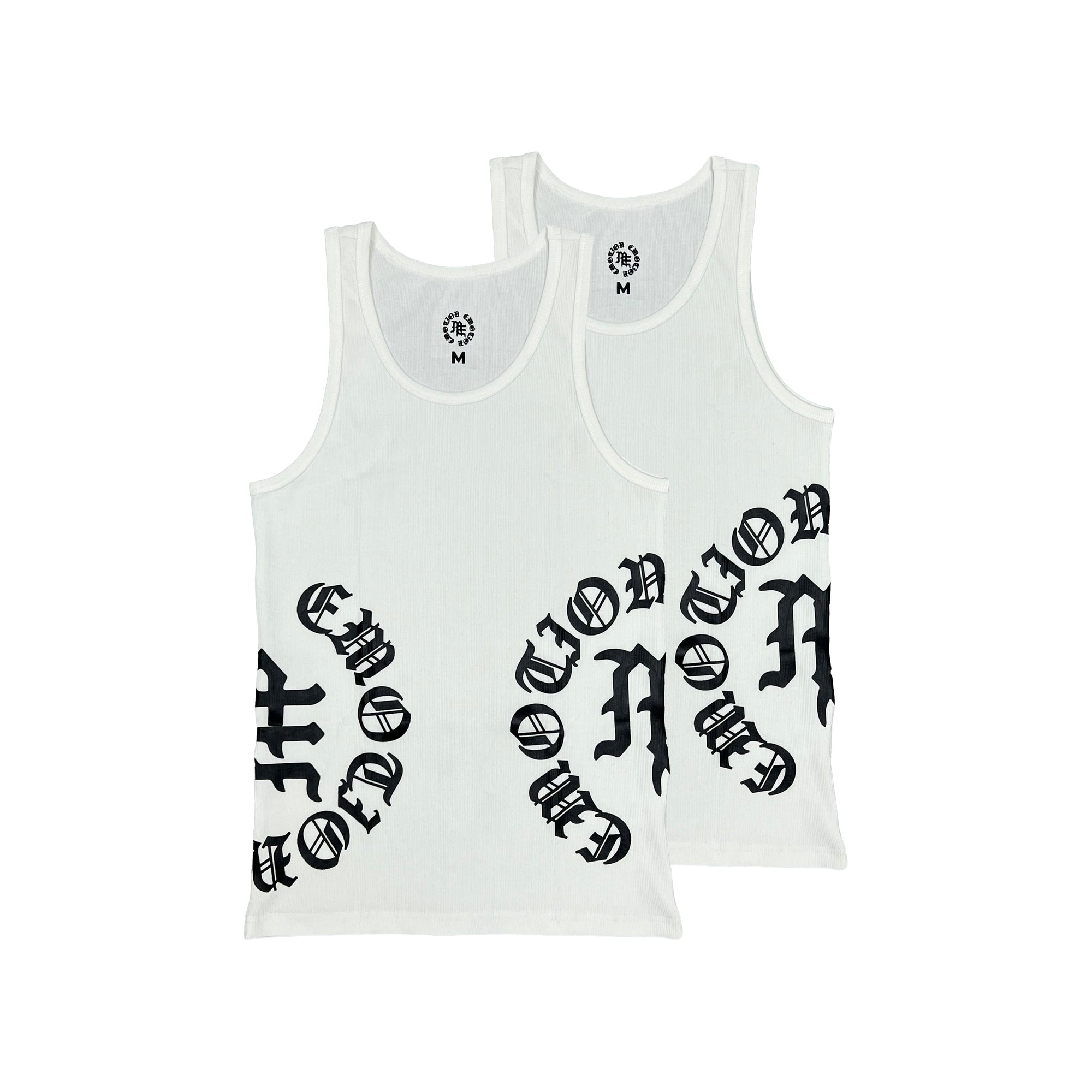 IMG-1440 Mixed Emotional Brand White Script Tops